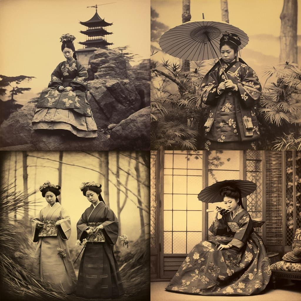 Meiji Period photography style, Midjourney V5.1, render 1 of 4