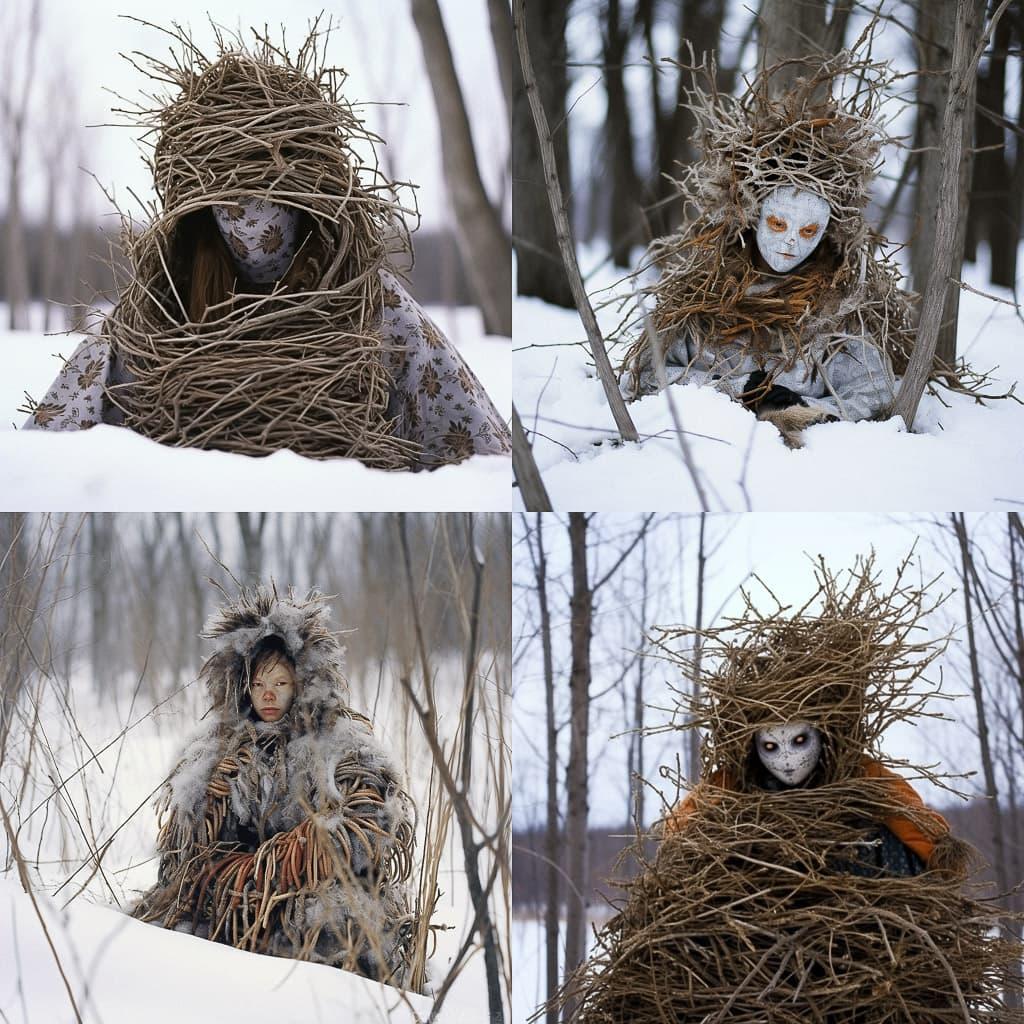 Meryl McMaster style, Midjourney V5.1, render 1 of 4