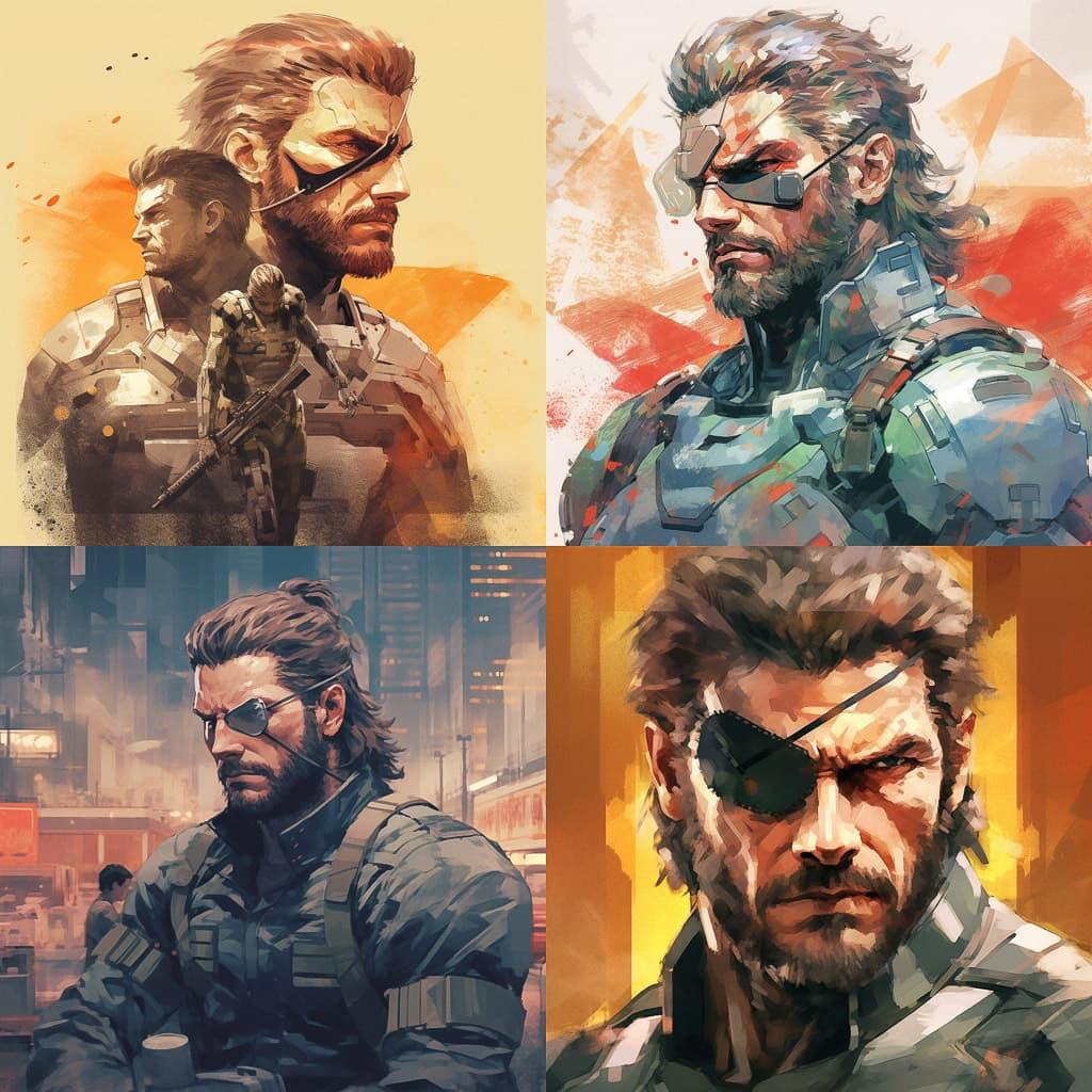 Metal Gear Solid style, Midjourney V5.1, render 1 of 4