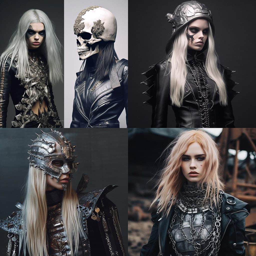 Metalhead fashion style, Midjourney V5.1, render 1 of 4