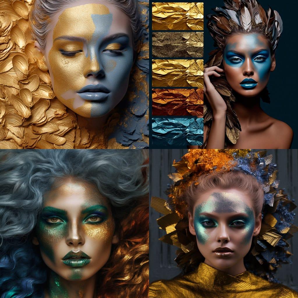 Metallic colors style, Midjourney V5.1, render 1 of 4
