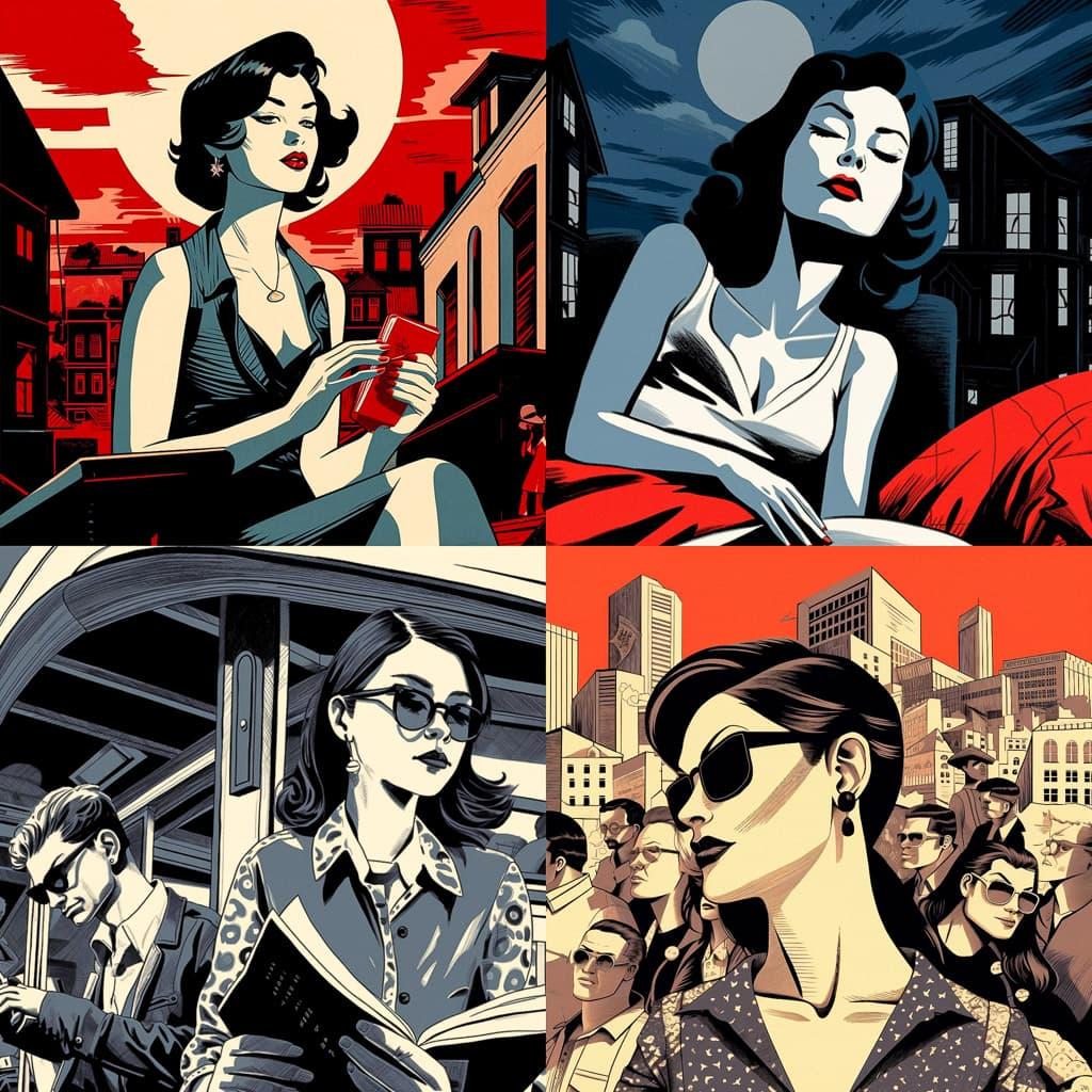 Michael Cho style, Midjourney V5.1, render 1 of 4