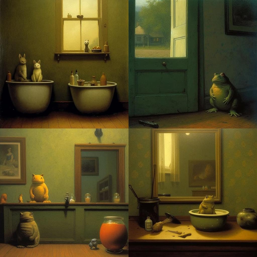 Michael Sowa style, Midjourney V5.1, render 1 of 4