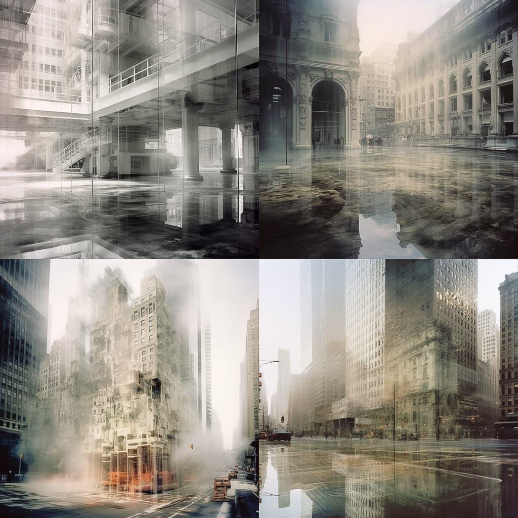 Michael Wesely style, Midjourney V5.1, render 1 of 4