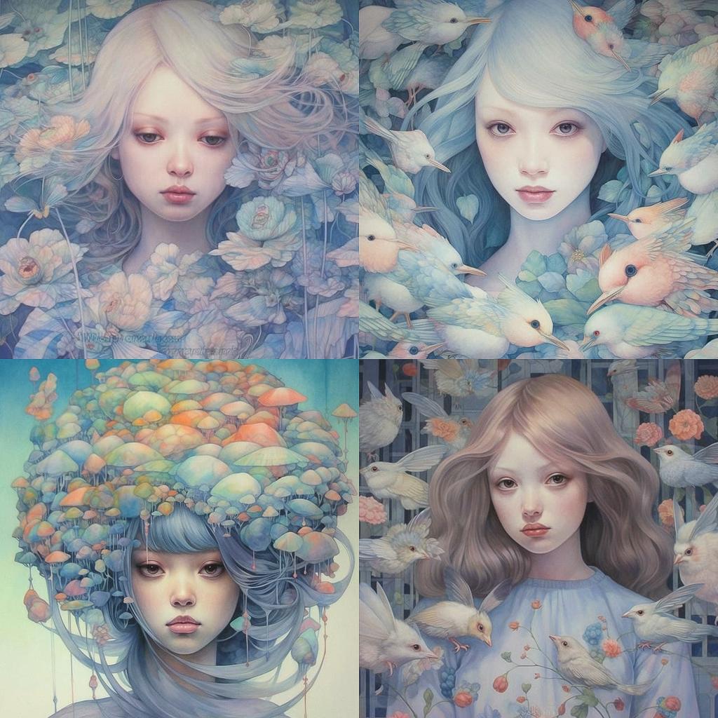 Miho Hirano style, Midjourney V5.1, render 1 of 4