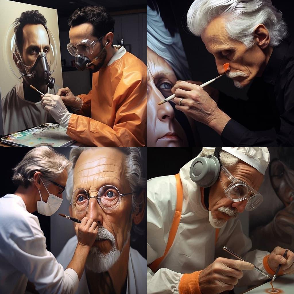 Mike Dargas style, Midjourney V5.1, render 1 of 4