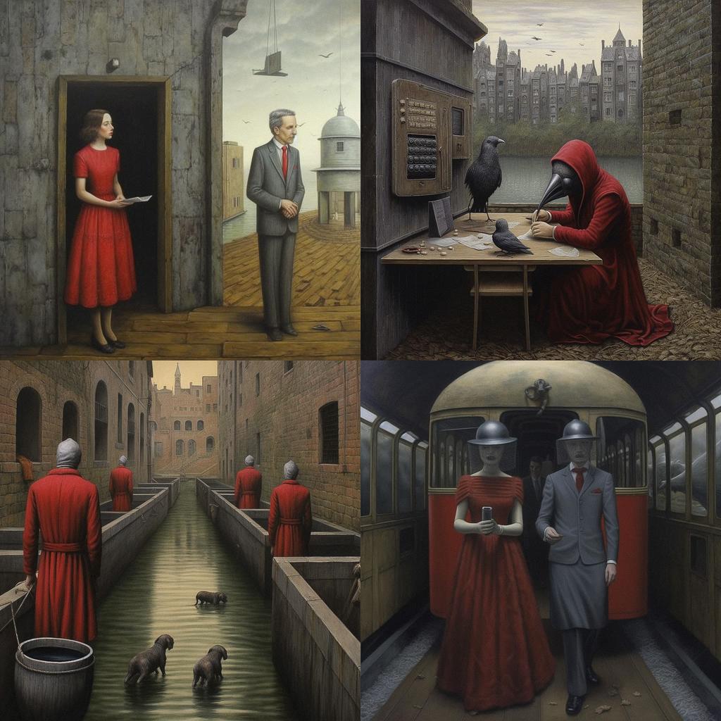 Mike Worrall style, Midjourney V5.1, render 1 of 4