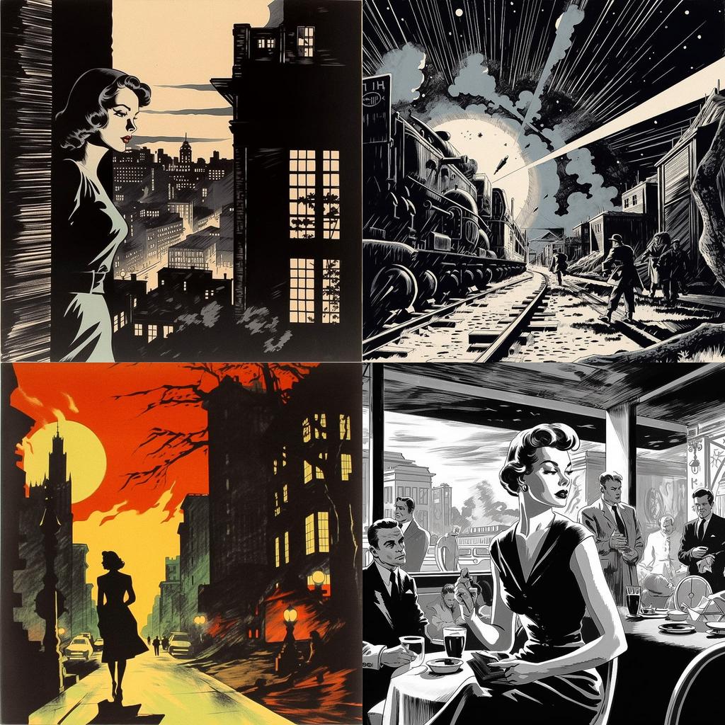 Milton Caniff style, Midjourney V5.1, render 1 of 4