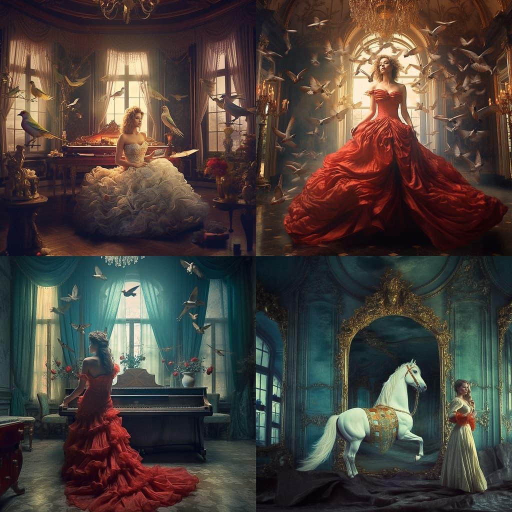 Miss Aniela style, Midjourney V5.1, render 1 of 4