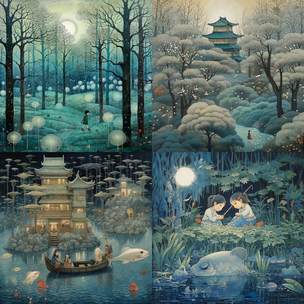 Mitsumasa Anno style, Midjourney V5.1, render 1 of 4