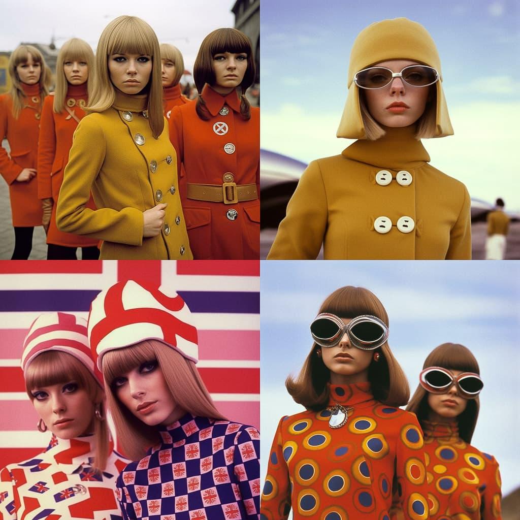 Mod fashion style, Midjourney V5.1, render 1 of 4