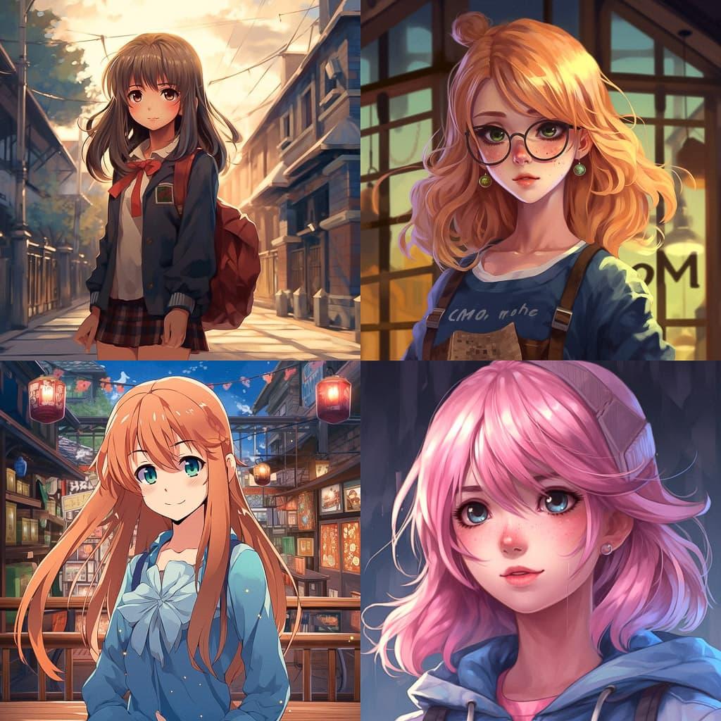 Moe anime style style, Midjourney V5.1, render 1 of 4
