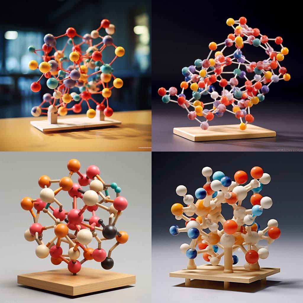 Molecular model style, Midjourney V5.1, render 1 of 4