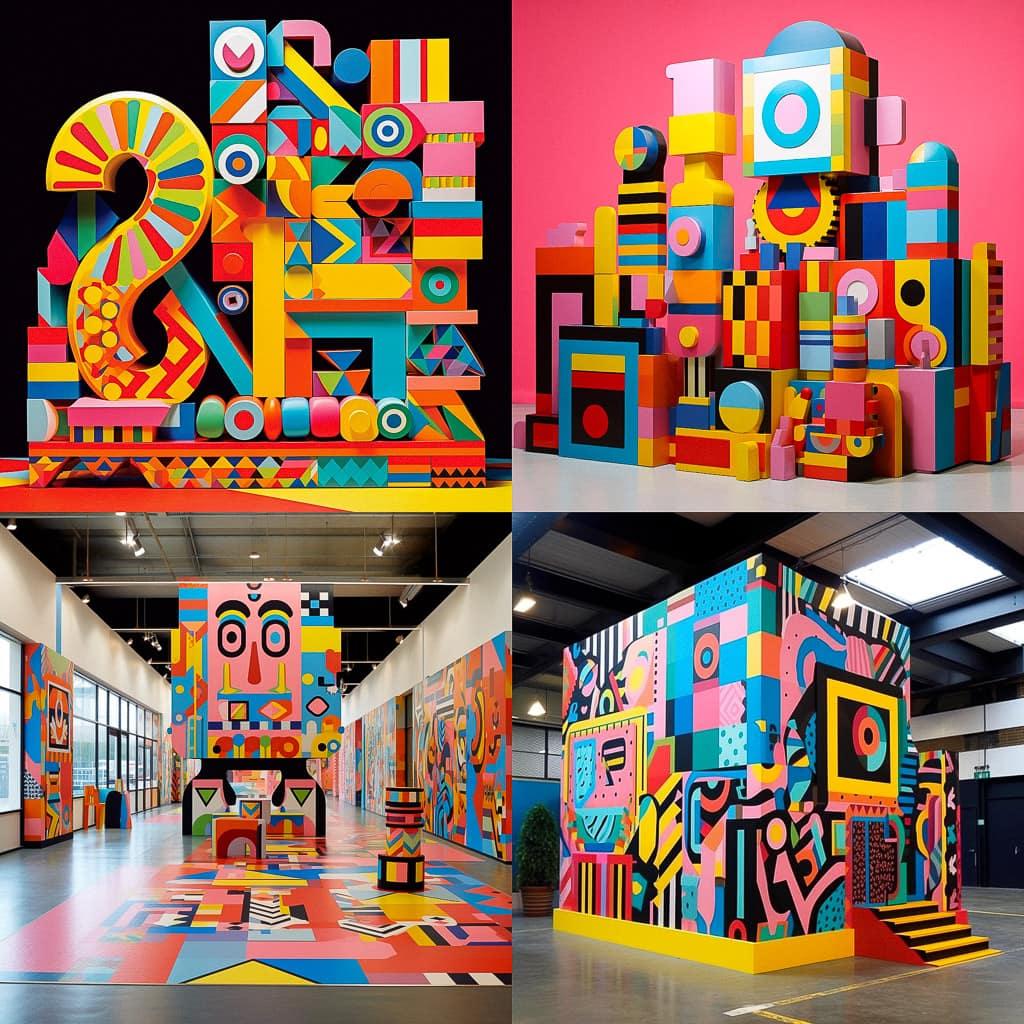 Morag Myerscough style, Midjourney V5.1, render 1 of 4