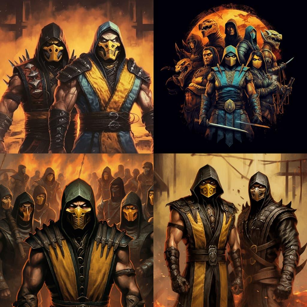 Mortal Kombat style, Midjourney V5.1, render 1 of 4