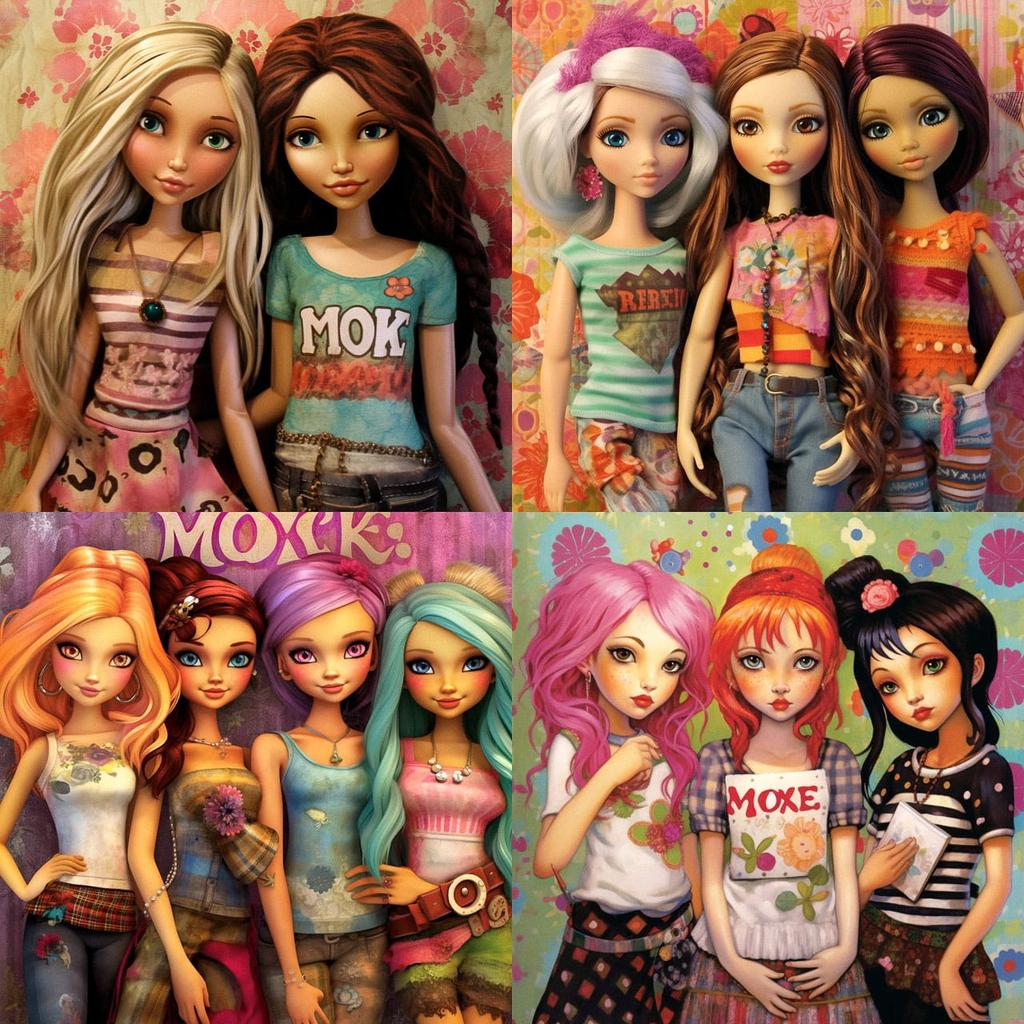 Moxie Girlz style, Midjourney V5.1, render 1 of 4
