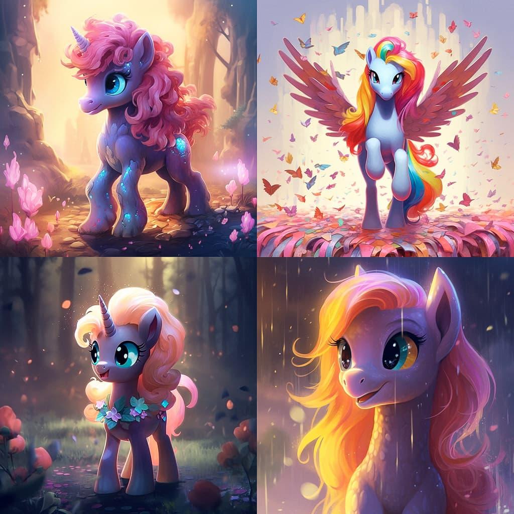My Little Pony style, Midjourney V5.1, render 1 of 4