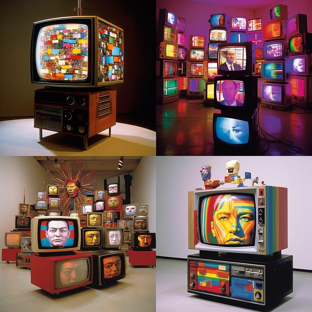 Nam June Paik style, Midjourney V5.1, render 1 of 4