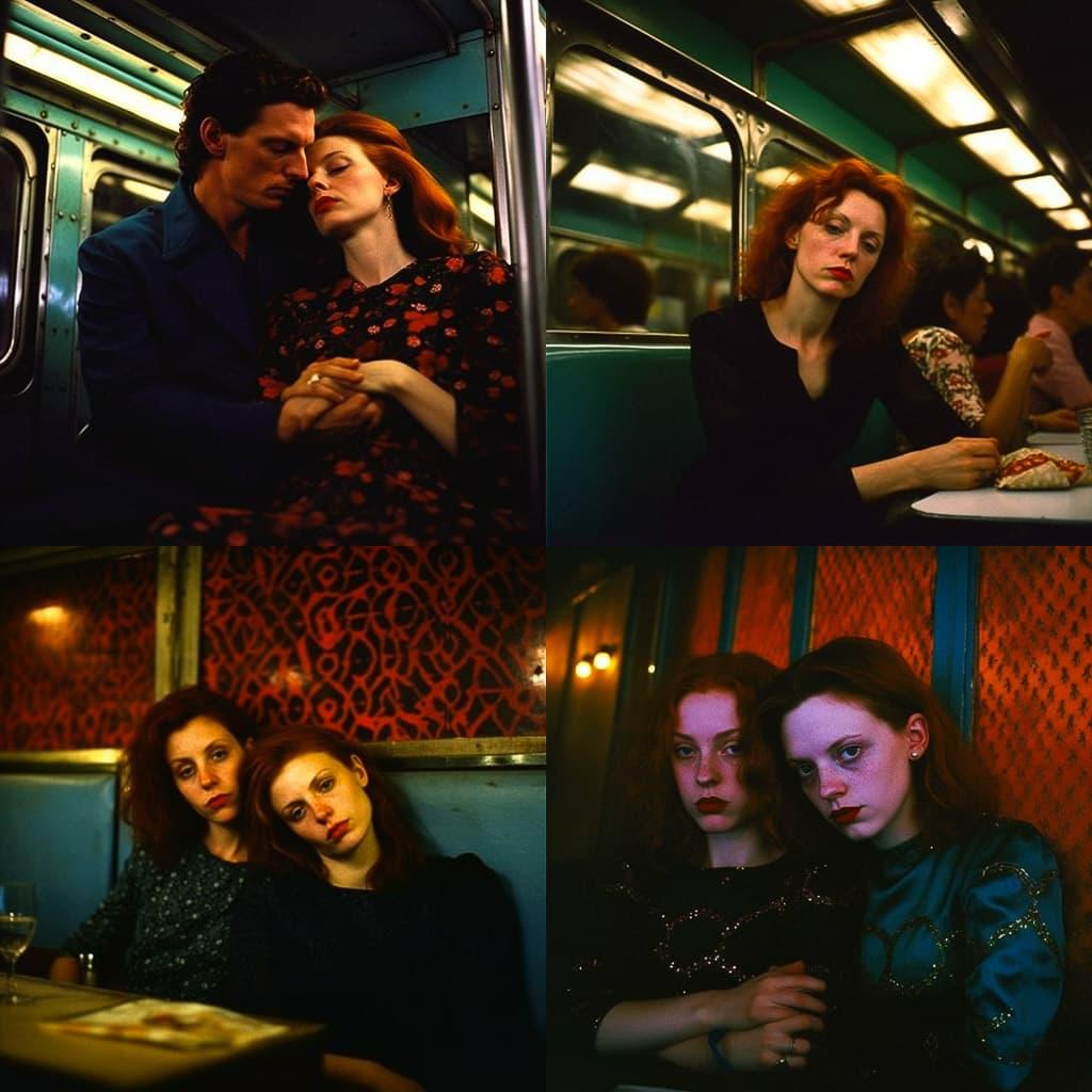 Nan Goldin style, Midjourney V5.1, render 1 of 4