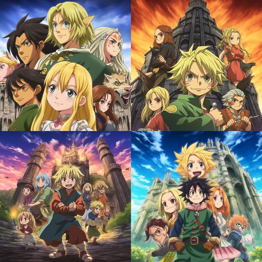 Nanatsu no Taizai style, Midjourney V5.1, render 1 of 4