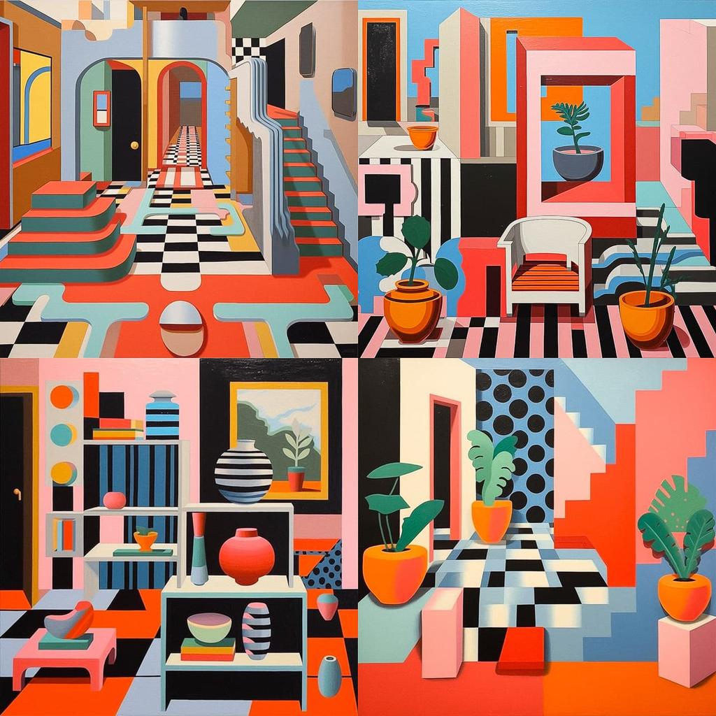 Nathalie Du Pasquier style, Midjourney V5.1, render 1 of 4