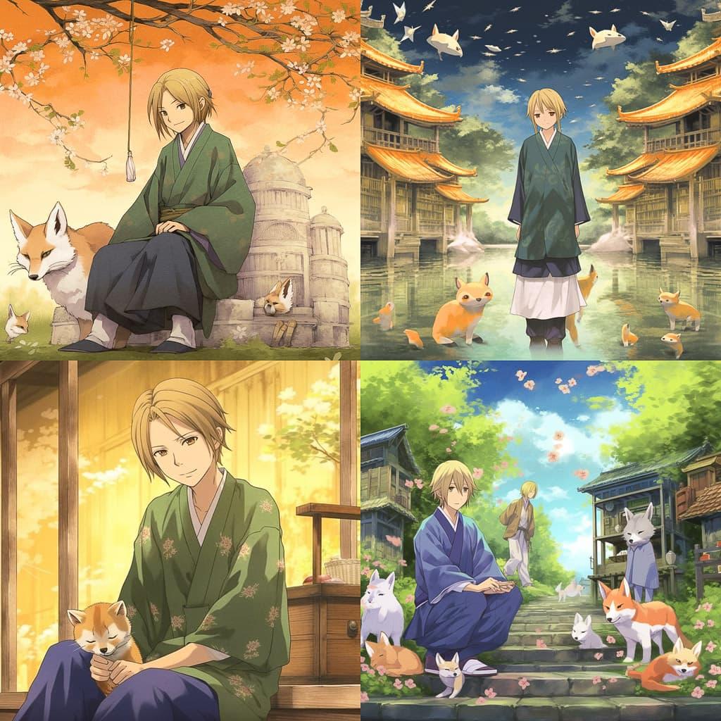 Natsume Yuujinchou style, Midjourney V5.1, render 1 of 4