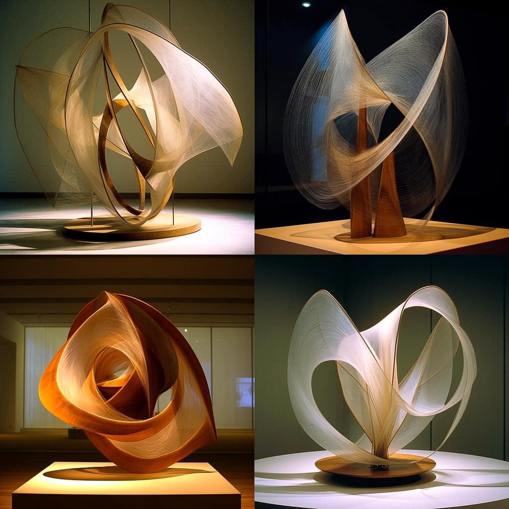 Naum Gabo style, Midjourney V5.1, render 1 of 4