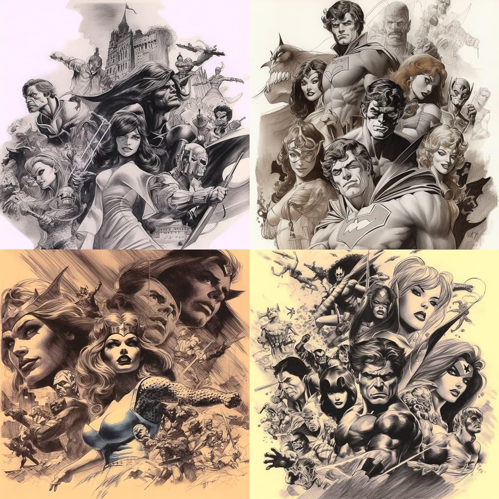 Neal Adams style, Midjourney V5.1, render 1 of 4