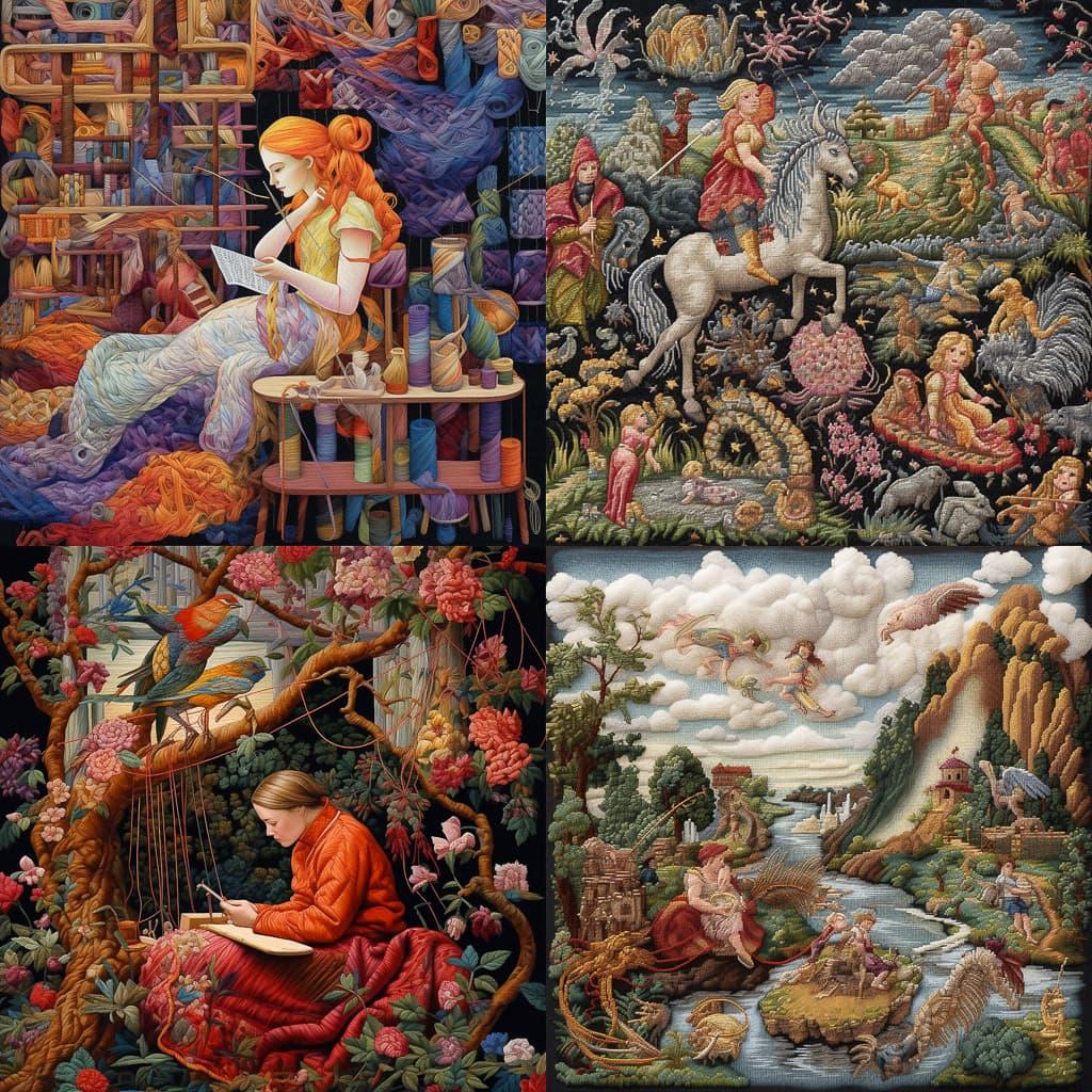 Needlepoint style, Midjourney V5.1, render 1 of 4