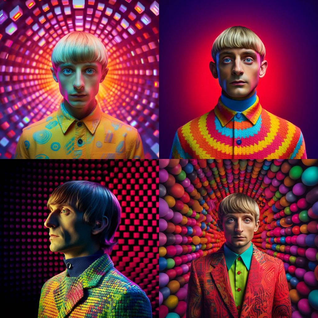 Neil Harbisson style, Midjourney V5.1, render 1 of 4
