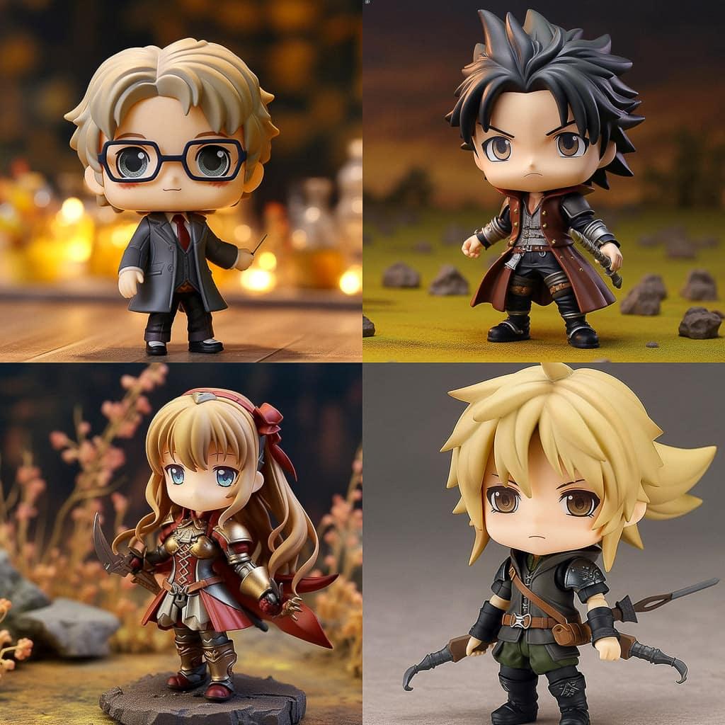 Nendoroid style, Midjourney V5.1, render 1 of 4