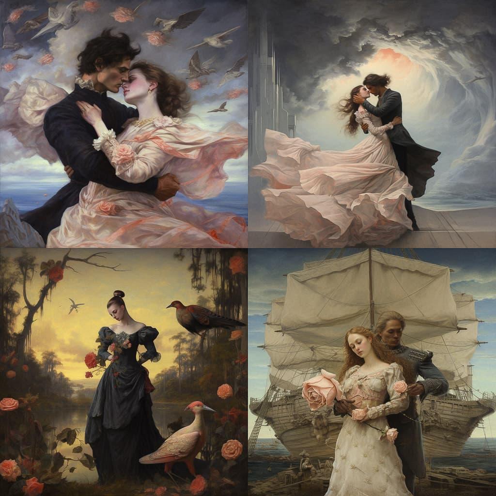 Neo-romanticism style, Midjourney V5.1, render 1 of 4