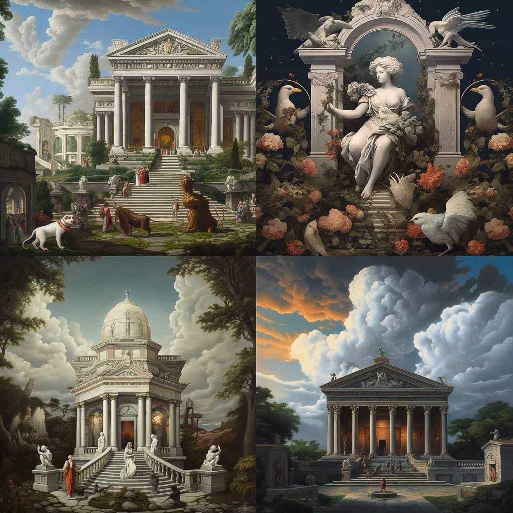 Neoclassicism style, Midjourney V5.1, render 1 of 4