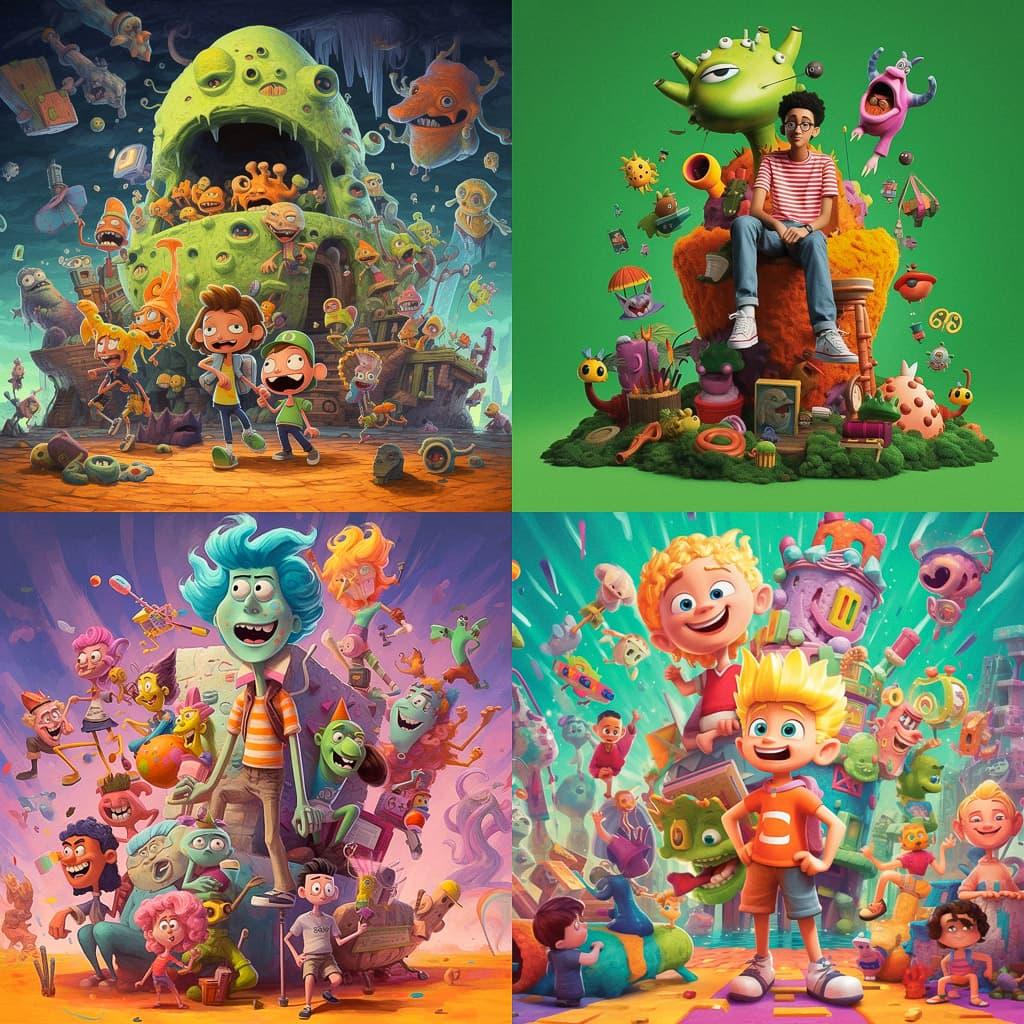 Nickelodeon style, Midjourney V5.1, render 1 of 4