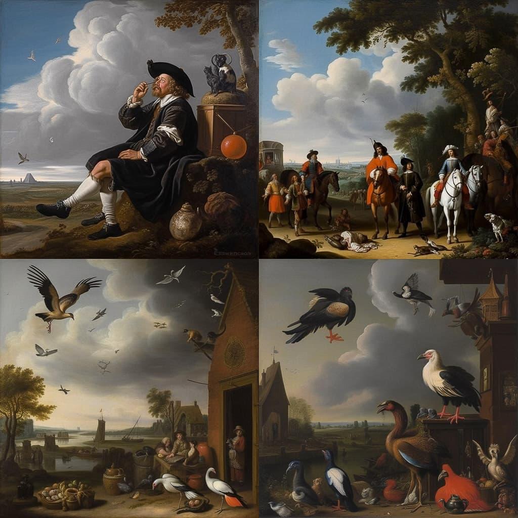 Nicolaes van Verendael style, Midjourney V5.1, render 1 of 4