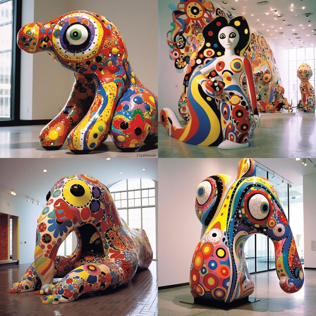 Niki de Saint Phalle style, Midjourney V5.1, render 1 of 4