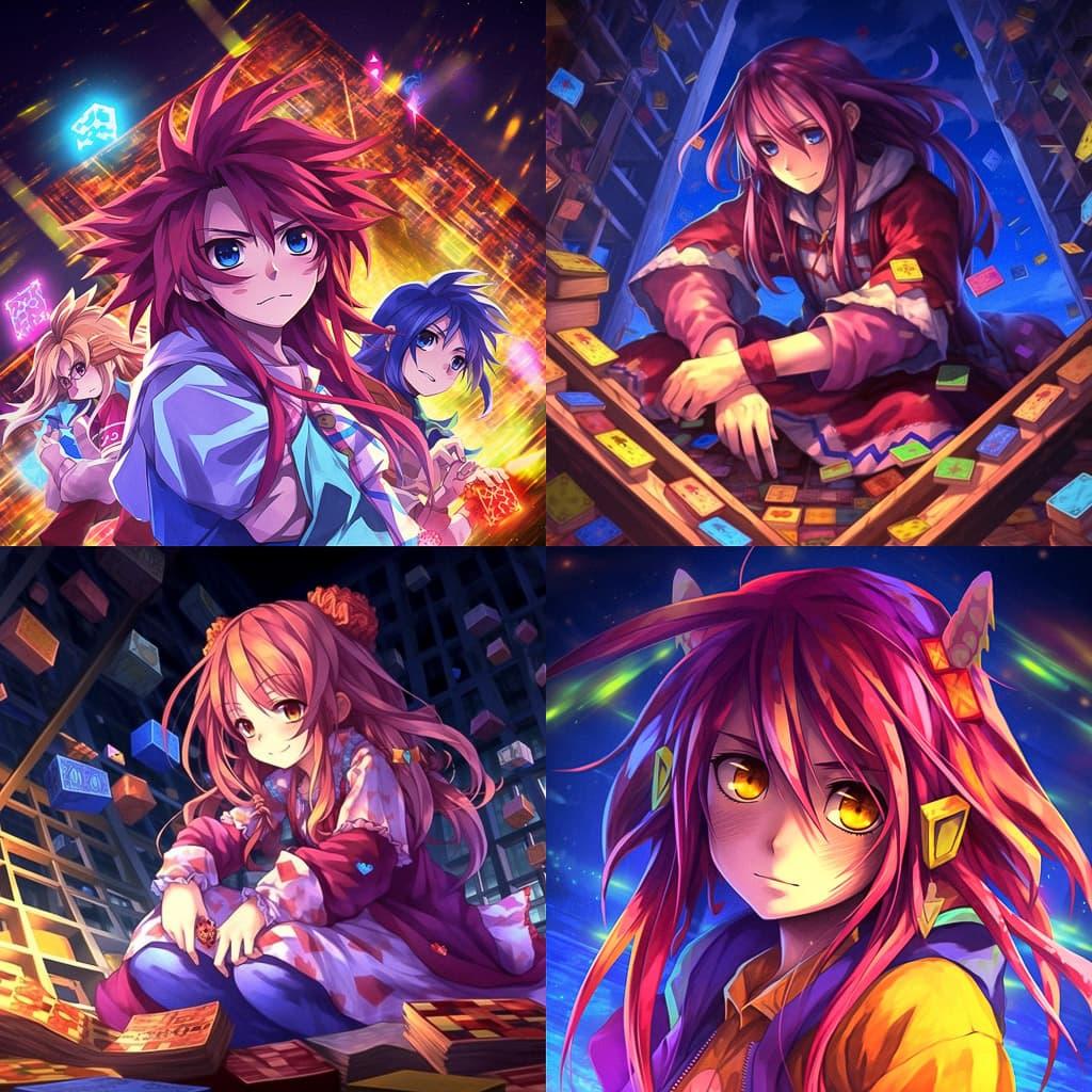 No Game No Life style, Midjourney V5.1, render 1 of 4