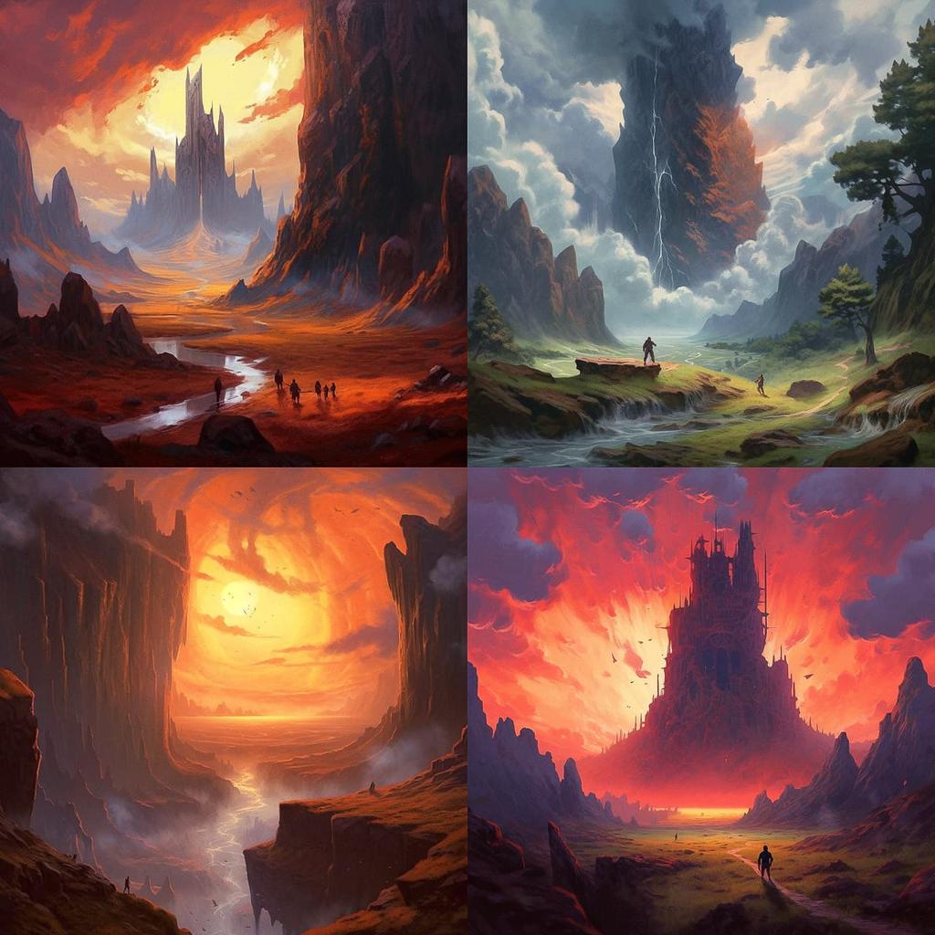 Noah Bradley style, Midjourney V5.1, render 1 of 4