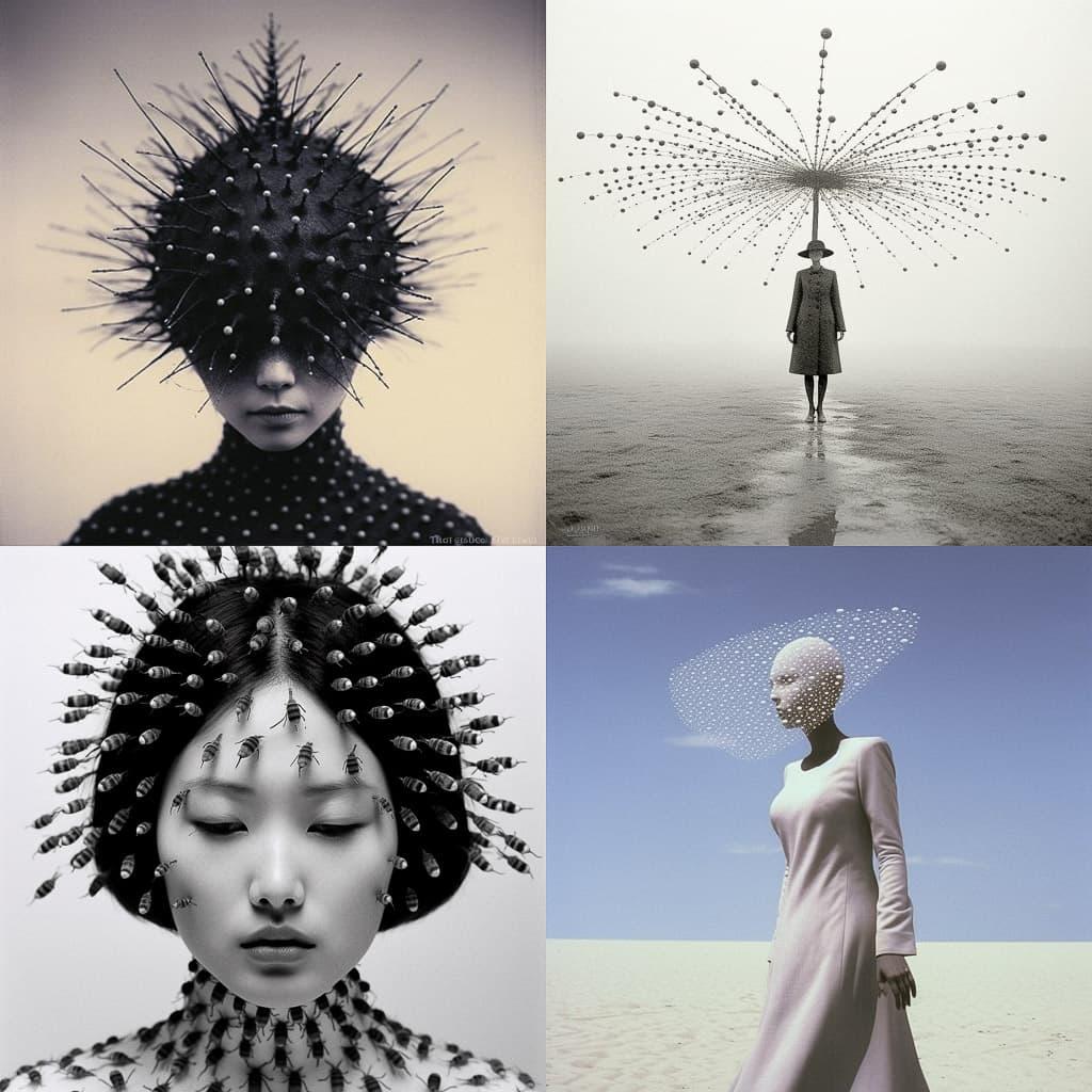 Nobuo Sekine style, Midjourney V5.1, render 1 of 4