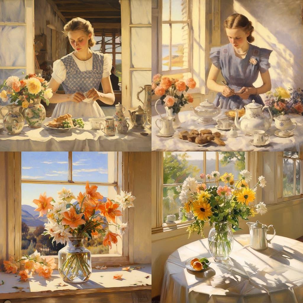 Nora Heysen style, Midjourney V5.1, render 1 of 4