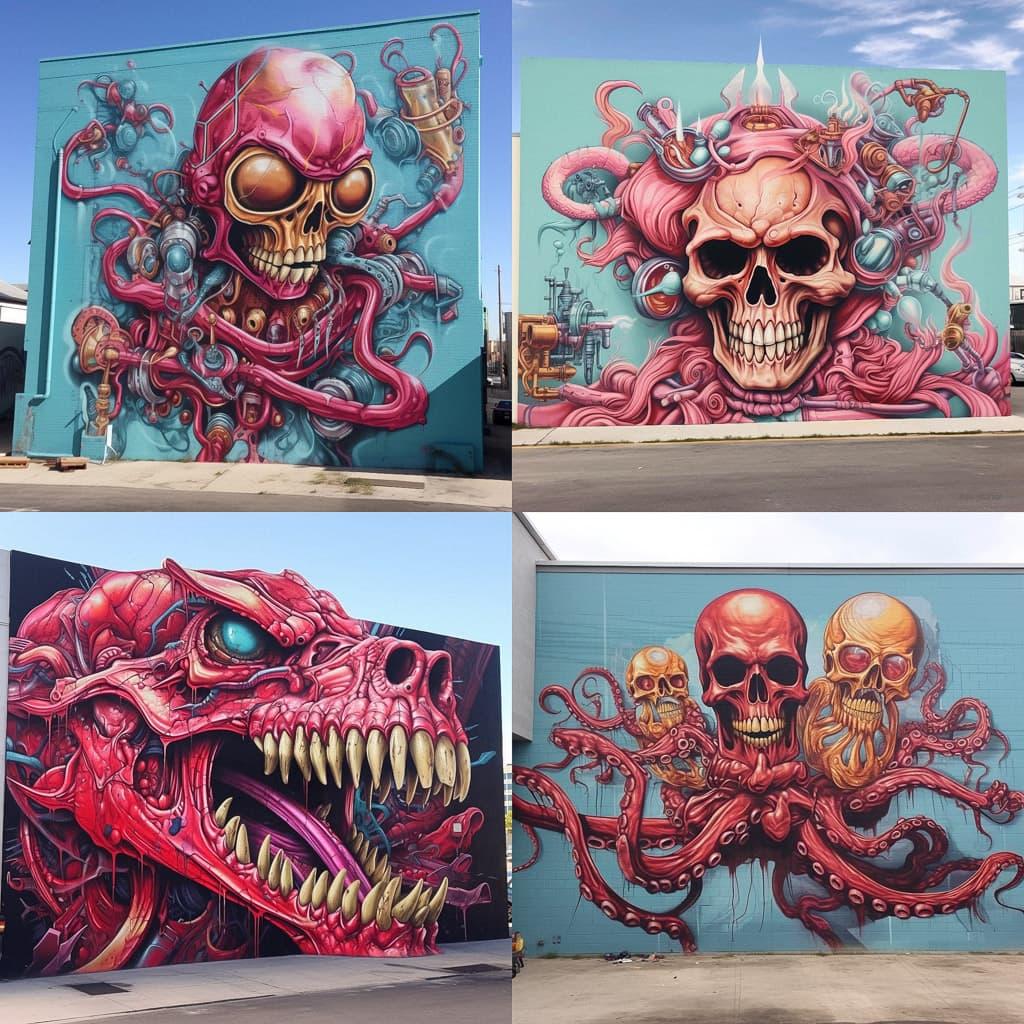 Nychos style, Midjourney V5.1, render 1 of 4