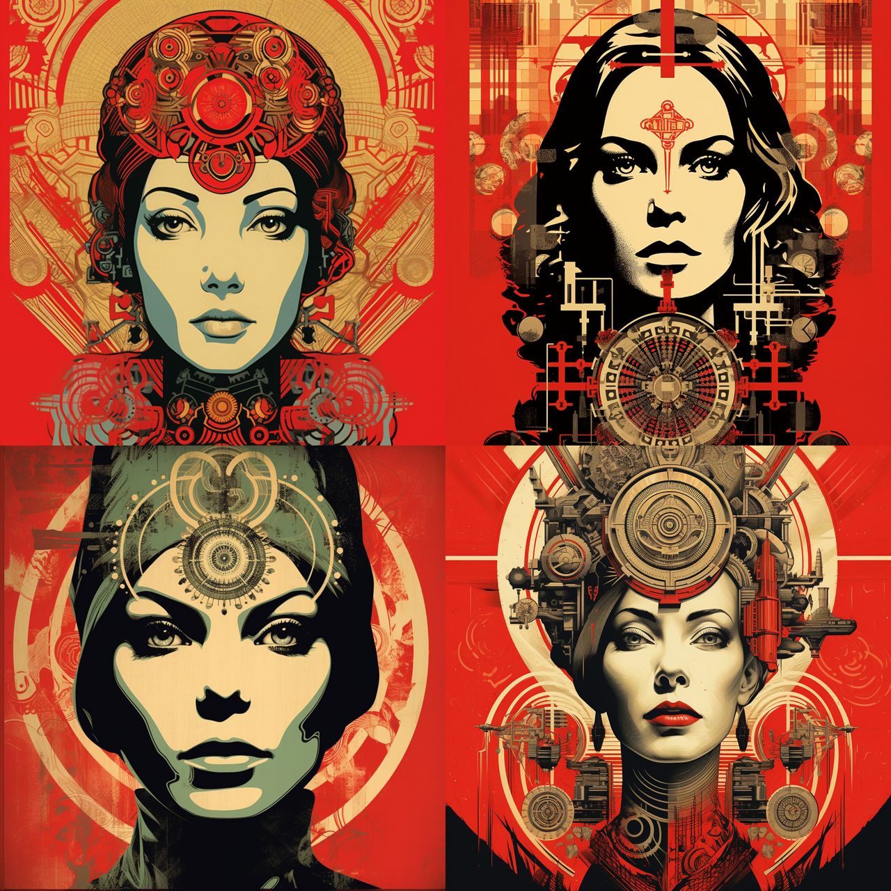 Obey Giant style, Midjourney V5.1, render 1 of 4