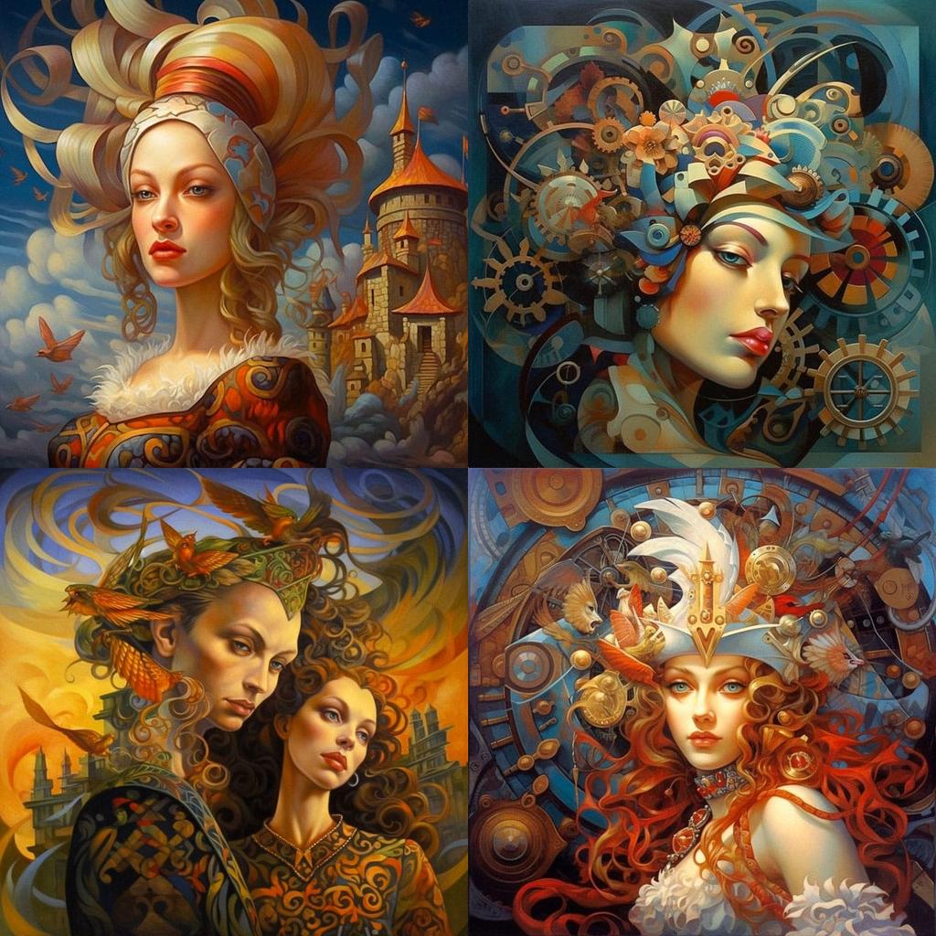 Oleg Zhivetin style, Midjourney V5.1, render 1 of 4