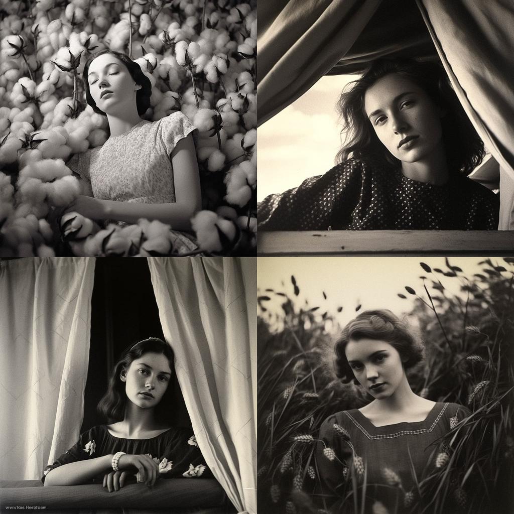 Olive Cotton style, Midjourney V5.1, render 1 of 4