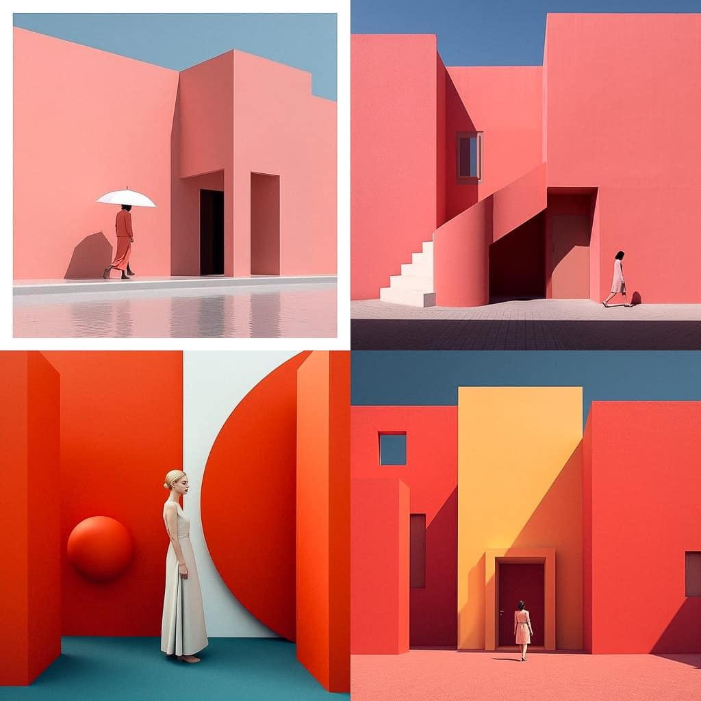 Olivier Mosset style, Midjourney V5.1, render 1 of 4