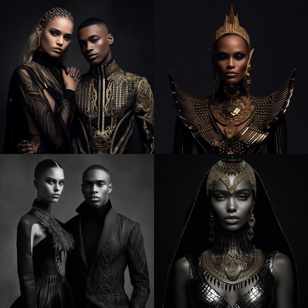 Olivier Rousteing style, Midjourney V5.1, render 1 of 4