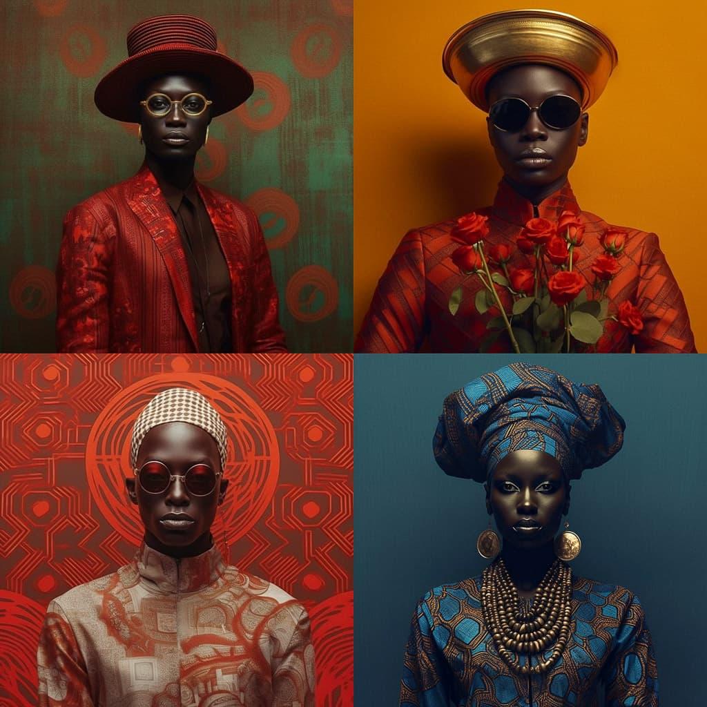 Omar Victor Diop style, Midjourney V5.1, render 1 of 4