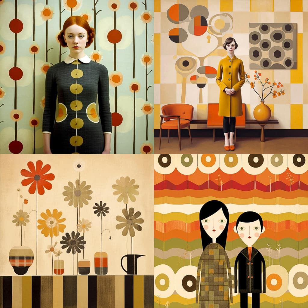 Orla Kiely style, Midjourney V5.1, render 1 of 4