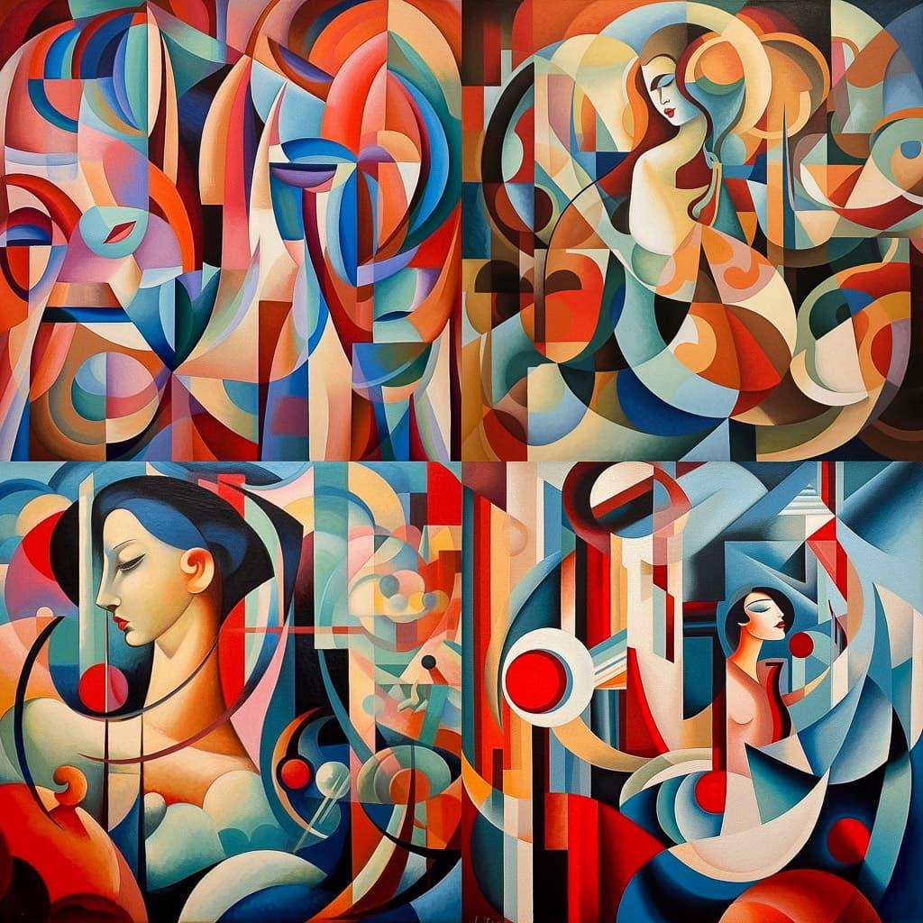 Orphism style, Midjourney V5.1, render 1 of 4