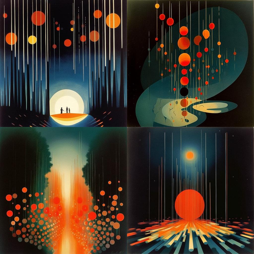 Oskar Fischinger style, Midjourney V5.1, render 1 of 4